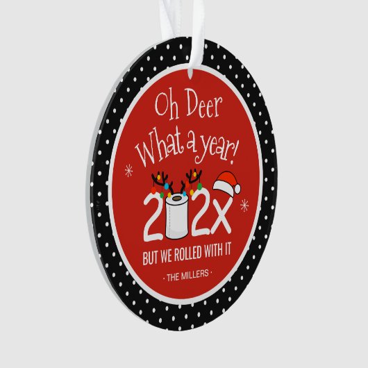 Oh Dee was für ein Jahr Weihnachten Ornament (Vorderseite)