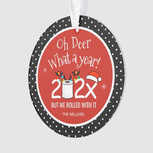 Oh Dee was für ein Jahr Weihnachten Ornament (Vorderseite)