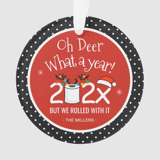 Oh Dee was für ein Jahr Weihnachten Ornament (Vorderseite)