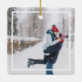 Oh Dee Weihnachten ist hier Imitate Gold Glitzer D Keramikornament (Rückseite)