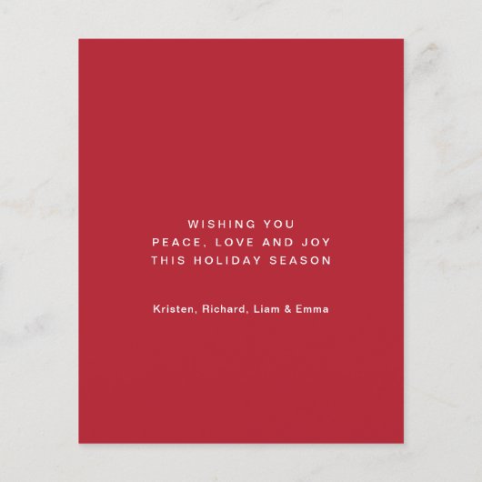 Oh Dee What A Year Weihnachtskarte (Rückseite)