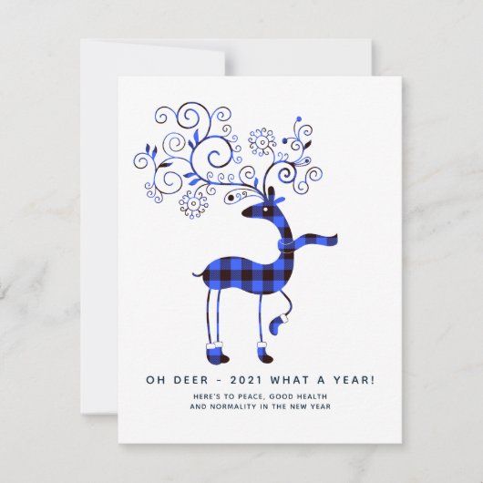 Oh Deer 2021, was für ein Jahr! Weihnachtsfeiertag (Vorderseite)