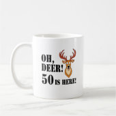 Oh Deer 50. Geburtstag Kaffeetasse (Links)