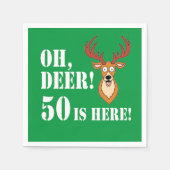 Oh Deer 50. Geburtstag Serviette (Vorderseite)