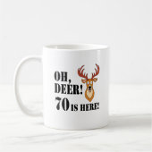 Oh Deer 70. Geburtstag Kaffee Tasse (Links)