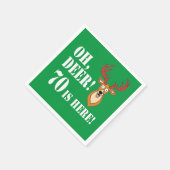 Oh Deer 70. Geburtstag Napkins Serviette (Ecke)