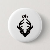 Oh Deer Artistic Clean Style  Button (Vorderseite)