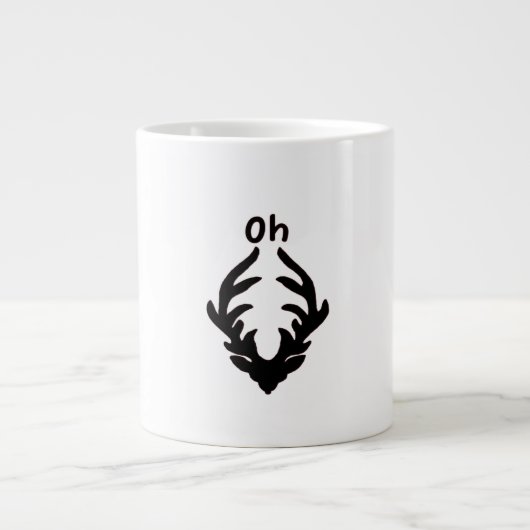 Oh Deer Artistic Clean Style Jumbo-Tasse (Vorderseite)