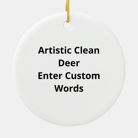 Oh Deer Artistic Clean Style Keramik Ornament (Hinten)
