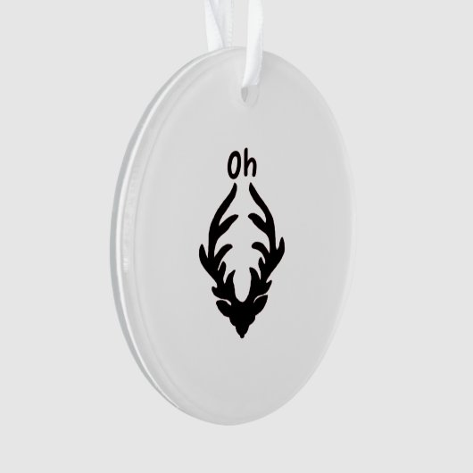Oh Deer Artistic Clean Style Ornament (Vorderseite)