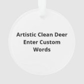 Oh Deer Artistic Clean Style Ornament (Rückseite)