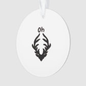 Oh Deer Artistic Clean Style Ornament (Vorderseite)