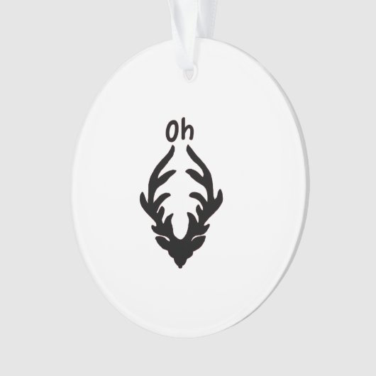 Oh Deer Artistic Clean Style Ornament (Vorderseite)