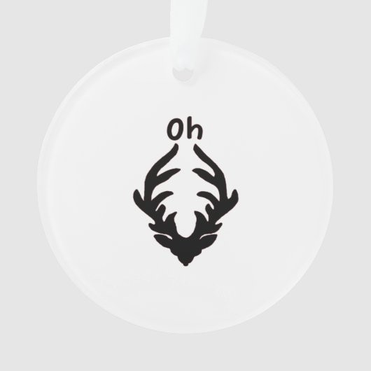 Oh Deer Artistic Clean Style Ornament (Vorderseite)