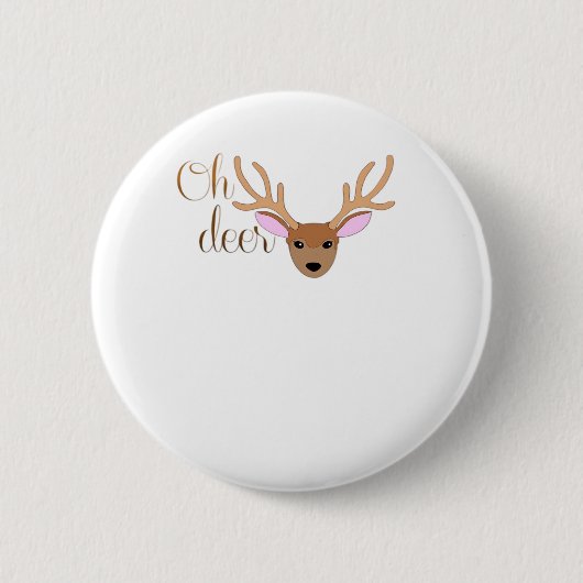 Oh Deer Artistic Style Button (Vorderseite)