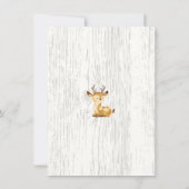 Oh Deer Baby Boys Foto Geburtsankündigung Ankündigung (Rückseite)