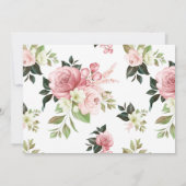 Oh Deer Baby Dusche Aquarell Floral Botanisch Einladung (Rückseite)