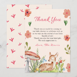 Oh Deer Baby Dusche Danke Karte