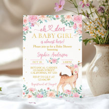 Oh Deer Baby Dusche Pink Gold Blumenladen