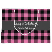 Oh Deer Baby Dusche Pink Große Geschenktüte (Vorderseite)