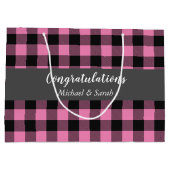 Oh Deer Baby Dusche Pink Große Geschenktüte (Rückseite)