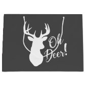 Oh Deer Baby Dusche Pink Große Geschenktüte (Vorderseite)