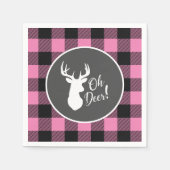 Oh Deer Baby Dusche Pink Serviette (Vorderseite)