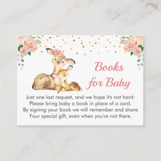Oh Deer Baby Dusche Sprinkle Girl Buy Request Begleitkarte (Vorderseite)