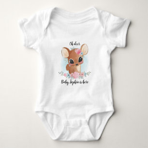 Oh Deer Baby ist hier zum Geburtstag Strampler
