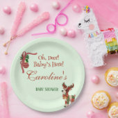 Oh, Deer! Baby’s Here! – Christmas Baby Shower Pappteller (Party)
