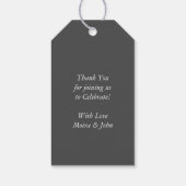 Oh Deer Baby SHower Blue Boy Geschenkanhänger (Rückseite)