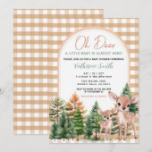 Oh Deer Baby Shower Einladung (Vorne/Hinten)