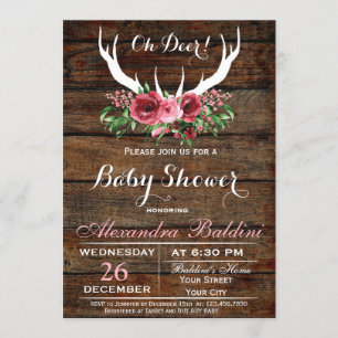 Oh Deer Baby Shower Einladung