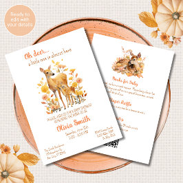 Oh Deer Baby Shower Einladung Alles in Einem Herbs