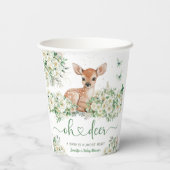 Oh Deer Baby Shower Gender Nautral Pappbecher (Rückseite)