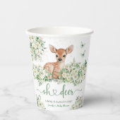 Oh Deer Baby Shower Gender Nautral Pappbecher (Vorderseite)
