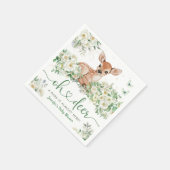 Oh Deer Baby Shower Gender Neutral Paper Napkin Serviette (Ecke)