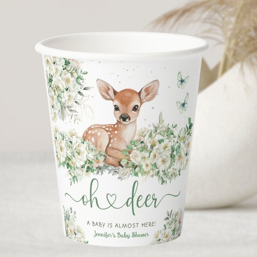 Oh Deer Baby Shower Geschlechtsneutral Pappbecher