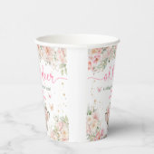 Oh Deer Baby Shower Girl Blush Pink  Pappbecher (Rechts)