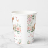 Oh Deer Baby Shower Girl Pink Pappbecher (Rechts)