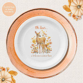 Oh Deer Baby Shower Papierplatten Herbst Thema Pappteller