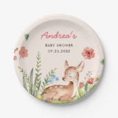 Oh Deer Baby Shower Pappteller (Vorderseite)