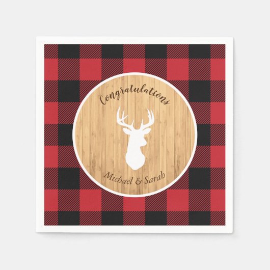 Oh Deer Baby Shower Serviette (Vorderseite)