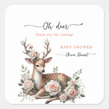 oh deer baby shower thank you