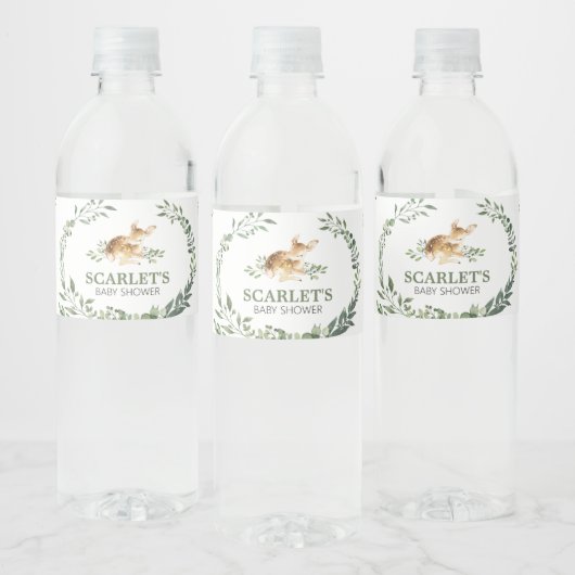 Oh Deer Baby Shower Wasserflaschenetikett (Flaschen)