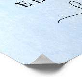 Oh Deer Blue Baby Dusche Begrüßungszeichen Poster (Ecke)