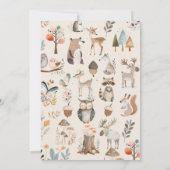 Oh Deer Boho Woodland Animals Girl Baby Dusche Einladung (Rückseite)