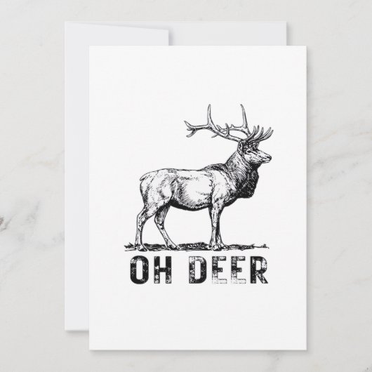 Oh Deer Bold Graphic Expression Feiertagskarte (Vorderseite)