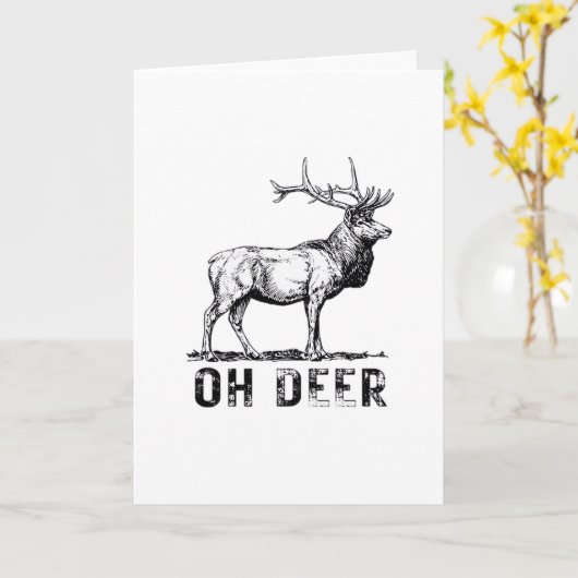 Oh Deer Bold Graphic Expression Karte (Gelbe Blume)