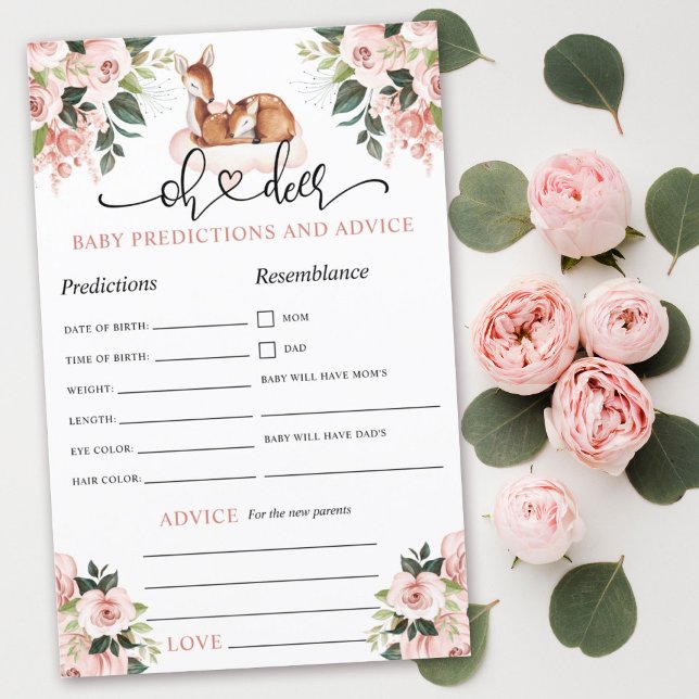 Oh Deer Botanical Floral Baby Predictions Game (Von Creator hochgeladen)